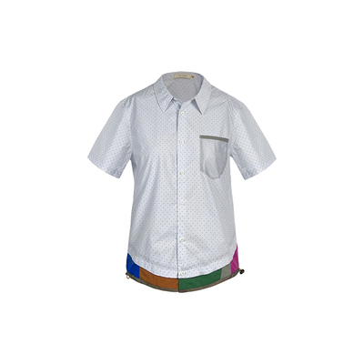 597c原创简约印花波点短袖衬衫