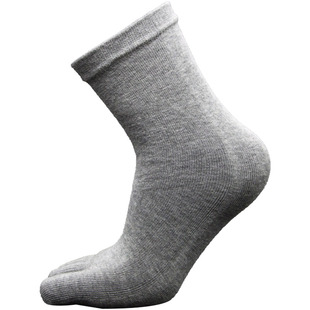 浪莎五指袜男士四季中厚纯棉五指袜透气吸汗分趾袜全棉短筒男袜