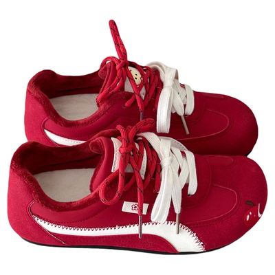 加绒赛车鞋子女2025冬季新款爆款