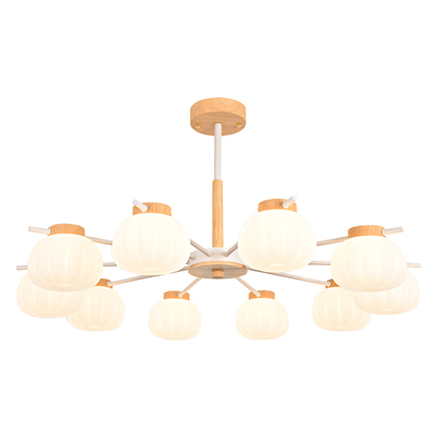 客厅卧室奶油风吊灯原木