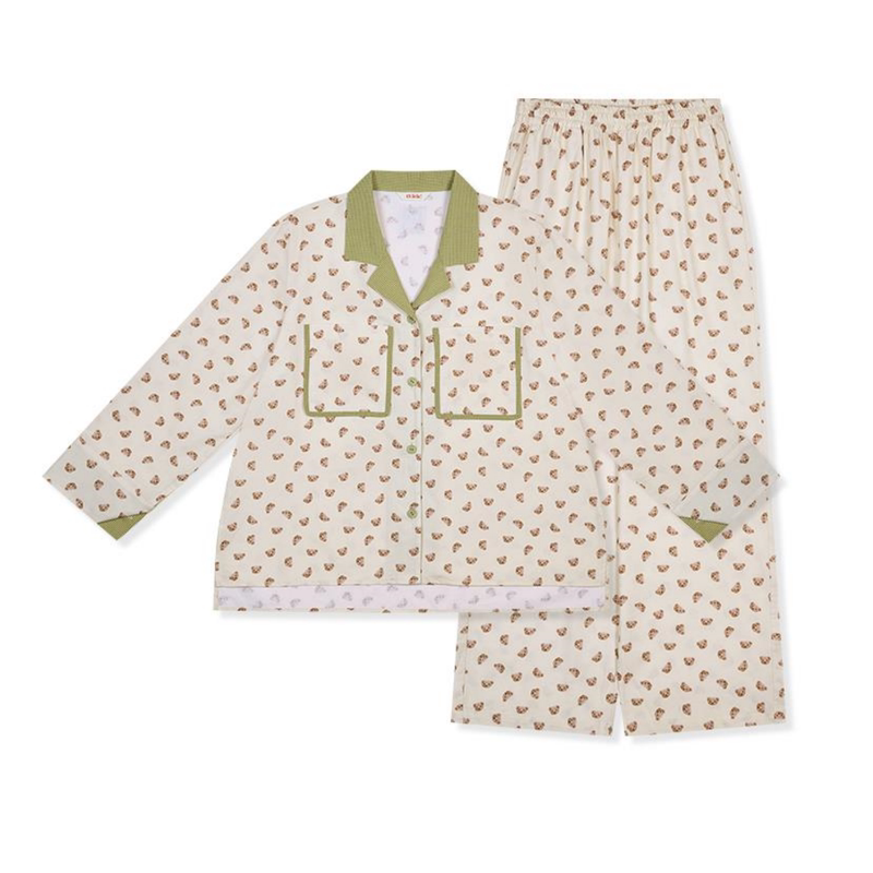 ULLALA韩国进口纯棉长袖家居服女