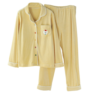 富朵海岛绒孕妇睡衣秋冬季加绒加厚怀孕期产后月子服哺乳保暖套装