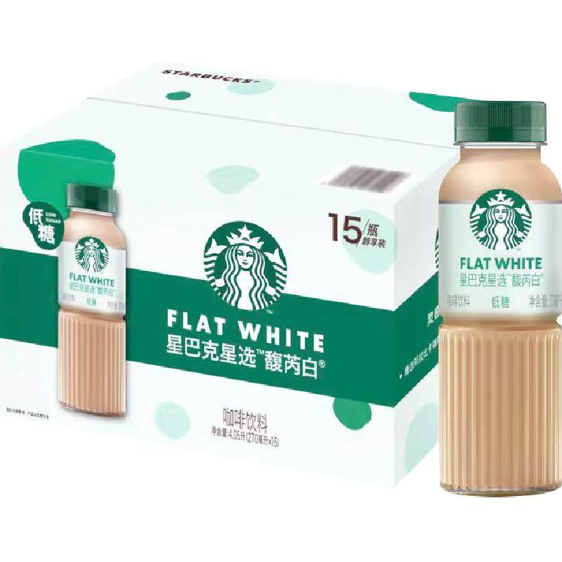 Starbucks/星巴克星选馥芮白270ml*15瓶低糖瓶装即饮咖啡饮料