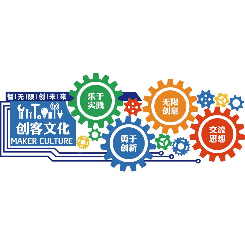 编程培训机构科技环创墙贴