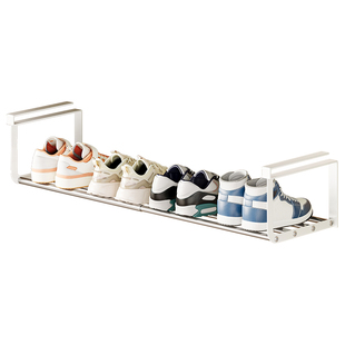 不锈钢下挂式鞋架可伸缩鞋柜分层隔板神器家用收纳不占空间置物架