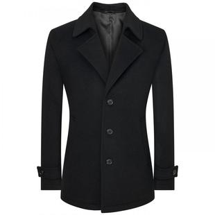 【双面呢100%羊毛】报喜鸟秋冬新款男士商务长袖毛呢大衣宽松外套