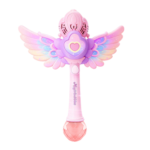 仙女魔法棒儿童手持泡泡机女孩公主灯光充电全自动宝宝吹泡泡玩具