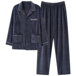 猫人珊瑚绒睡衣冬季男款睡衣加绒加厚海岛绒大码2026新款冬天保暖