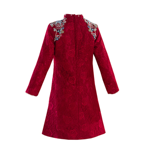 女童旗袍2026新款儿童国风过年唐装大童新年礼服新中式拜年服冬季