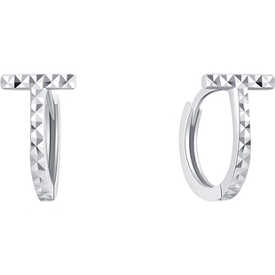 潮宏基至简铂金耳环白金PT950耳钉轻奢高级感送女友妇女节礼物