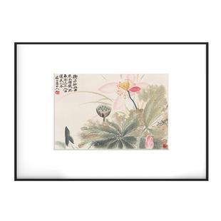 荣宝斋装饰画客厅恽南田复刻画新中式现代卧室客厅背景墙玄关挂画