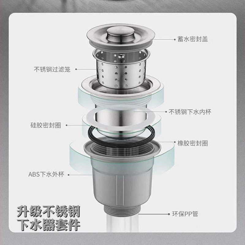 304不锈钢拖把池家用阳台墩布池长方形户外商用卫生间室外拖布池