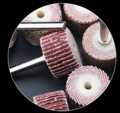 活柄页轮带柄百叶轮磨头小叶轮研磨抛光螺杆气动笔精抛细磨电磨头