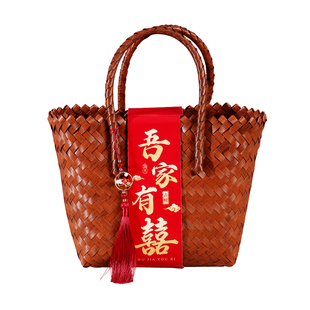 婚礼伴手礼喜糖结婚专用篮子礼盒高级感订婚宴糖果回礼送宾客定制