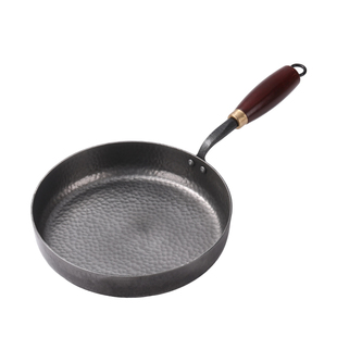 章丘平底锅煎锅不粘手工铁锅无涂层熟铁加厚牛排鸡蛋炒菜烙饼小锅