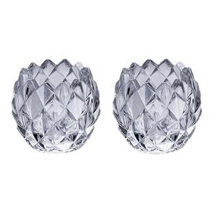 德国进口水晶玻璃Snowball雪球欧式轻奢家用浪漫蜡烛台餐桌摆件