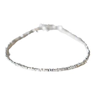 碎银手链女男925银碎银子项链散珠子小众设计银手镯碎银几两手串