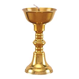 铜油灯家用供佛灯供奉财神爷灯酥油食用香油长明灯盏神台佛前供灯