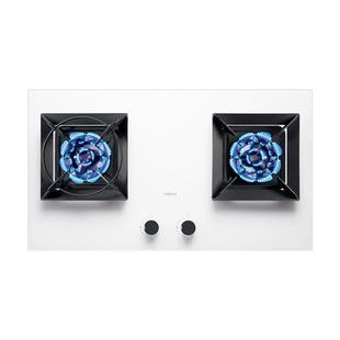 老板盐系G1/57BX燃气灶煤气灶白色易清洁炉灶家用厨房双灶台官方