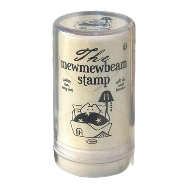 mewmewbeam韩国代购 复古怀旧猫咪黑色墨水印章手账DIY装饰印泥