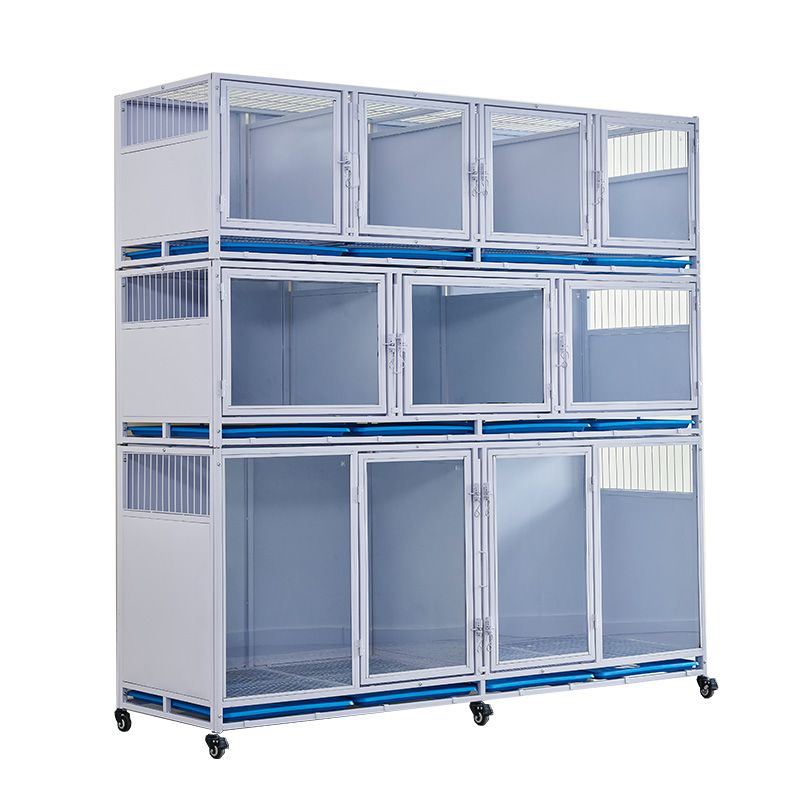 迪美佳210宠物寄养钢化玻璃笼宠物医院住院展示笼繁育狗笼隔离笼