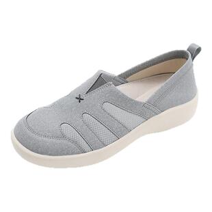 Pansy盼喜日本女鞋踩跟两穿加宽舒适透气网面单鞋2025春季新4242