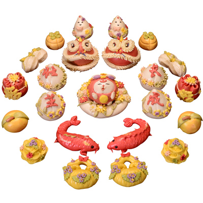 宝宝生日抓周馒头满月百天花馍