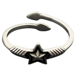 s925纯银克罗伈复古五角星恶魔戒指男女cody sanderson指环经典款