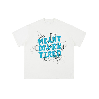 TIRED宽松潮流印花短袖T恤