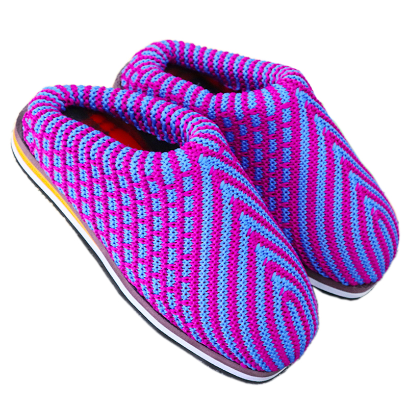 纯手工毛线编织棉拖鞋成品男女冬居家棉靴加厚防滑保暖婚嫁陪嫁鞋