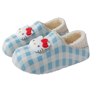 HelloKitty猫棉拖鞋女款秋冬季居家包跟防滑加绒保暖防水棉鞋外穿