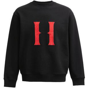 SEASON HIGH秋冬宽松纯棉舒适潮流时尚立体植绒字母简约卫衣男装