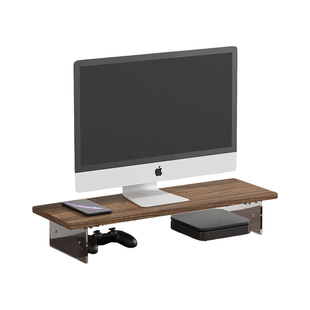 亚克力悬浮电脑增高架台式家用显示器支架实木垫高工位桌面置物架