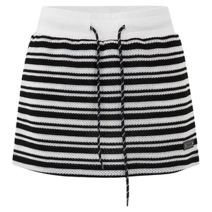 uhot/诱货黑白条纹松紧腰头短半裙百搭显瘦25秋冬新款 UWWA1Q612M