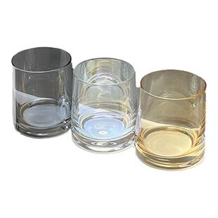 VIELE 家用漱口杯电镀北欧风刷牙杯高颜值高硼硅轻奢玻璃杯三色