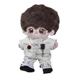 棉花娃娃娃衣20cm厘米男帅酷燕尾服西装枪吻玫瑰白骨生花正版现货