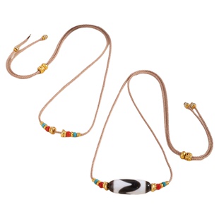 九洲造物天珠挂绳直穿免绑转运珠编绳锁骨链绳横穿可调节绳1.5