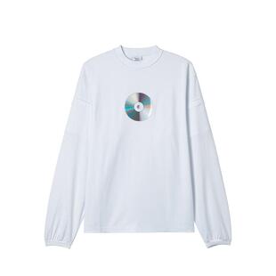 IT VETEMENTS女装廓形长袖T恤新款光盘图案装饰宽松上衣LS780WXP