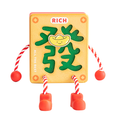 可爱财富麻将小摆件吊脚娃娃礼物