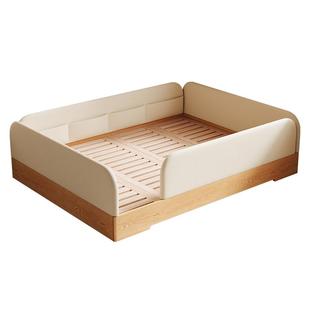 地板床实木蒙氏儿童床1米2小孩男孩女孩房间床儿童房小床地台床