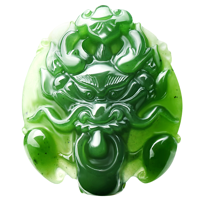 四通新疆和田玉皮带扣龙头