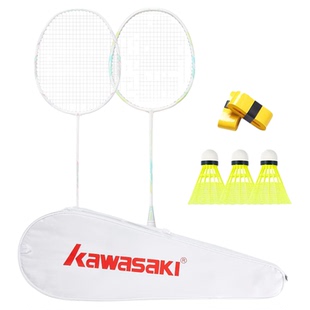 川崎飞花羽毛球拍碳素复合轻盈耐打初学者女性学生套装官方旗舰店