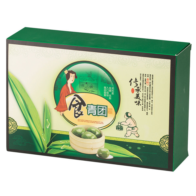 青团包装盒6个装简易礼盒艾草清明果青团子防油透明打包纸盒定制