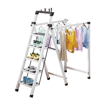 多功能室内外稳固加厚晾衣架可伸缩折叠超大晾晒落地式可置地移动