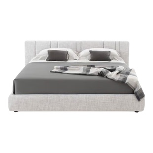 2025新款主卧室大床1.8米双人床2米x2米2高端大气意式极简中古风