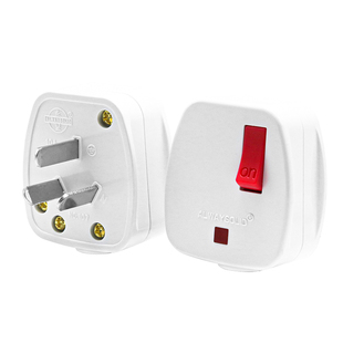 永坚家用电源接线插头三脚3相10A三孔一键断电插头不带线带开关的