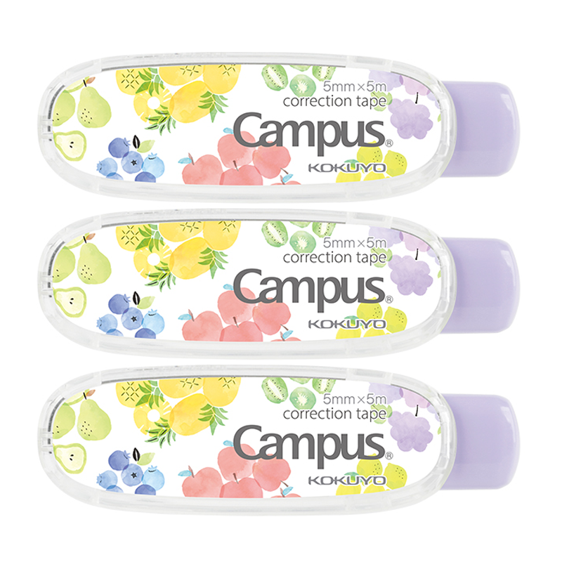 日本kokuyo国誉原纸色修正带迷你形便携按动款学生用campus大容量