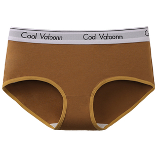 简约条纹女士纯棉内裤大码中腰宽腰带收腹不紧勒抑菌裆包臀防卷边