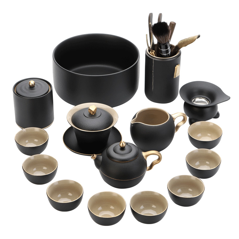 陶明堂功夫茶具套裝輕奢辦公室客廳喝茶泡茶簡(jiǎn)約日式新款茶杯會(huì)客
