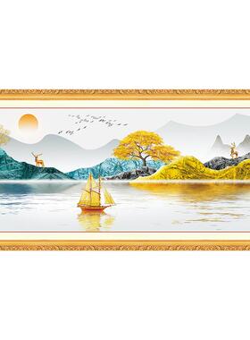 客厅沙发背景墙挂画自粘装饰画